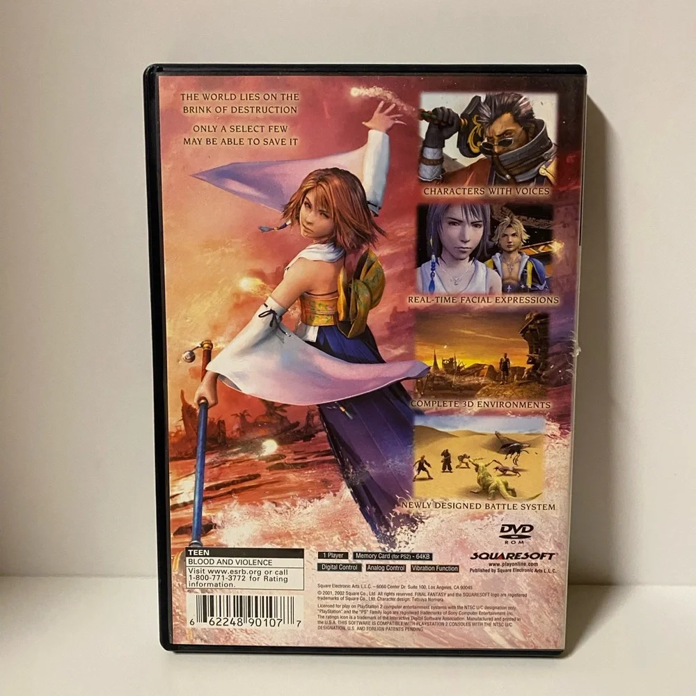 Final Fantasy X Sony PlayStation 2 *Fair* PS2 Video Game Squaresoft